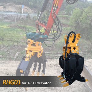 RHG01 1-3T Excavator Rotating Stone Grapple 