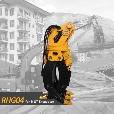 Pinza per legno rotante modello RHG04 per escavatore da 5-8 T