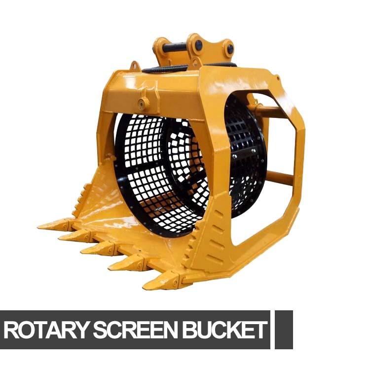 Bagger 360-Grad-Rotationssiebschaufel zum Sieben von Sandstein 