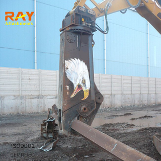 Hydraulic eagle scrap metal sheet shear for excavator used