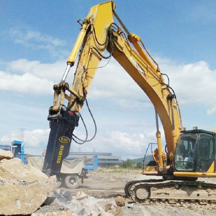 Martello demolitore da roccia per escavatore idraulico RHB80 per la rottura