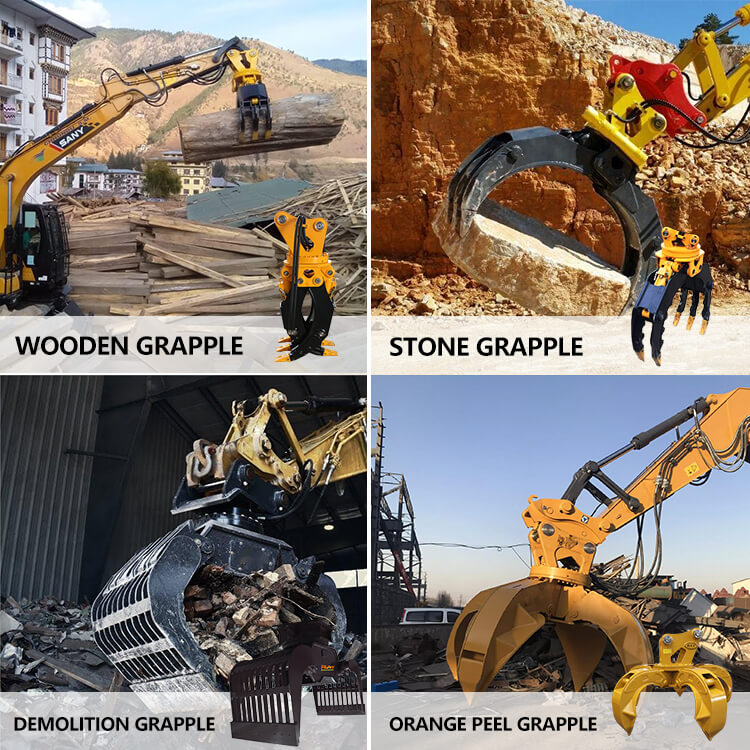 How to choose a hydraulic grapple for your excavator - RAY Attachment