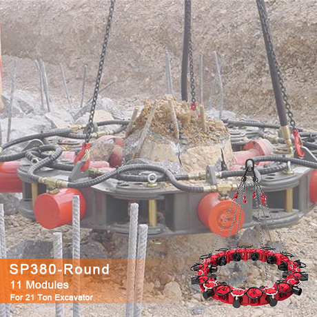 Quebra-estacas de concreto hidr&aacute;ulico SP380-11 para escavadeira