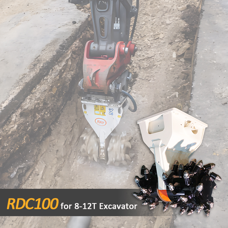 RDC100 Excavator Drum Cutter RAY Attachments