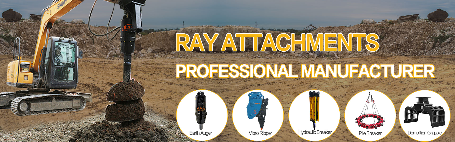 Acess&oacute;rios para escavadeira RAY