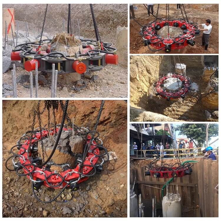 Sistema di taglio per pali in calcestruzzo idraulico per escavatore SP800-7
