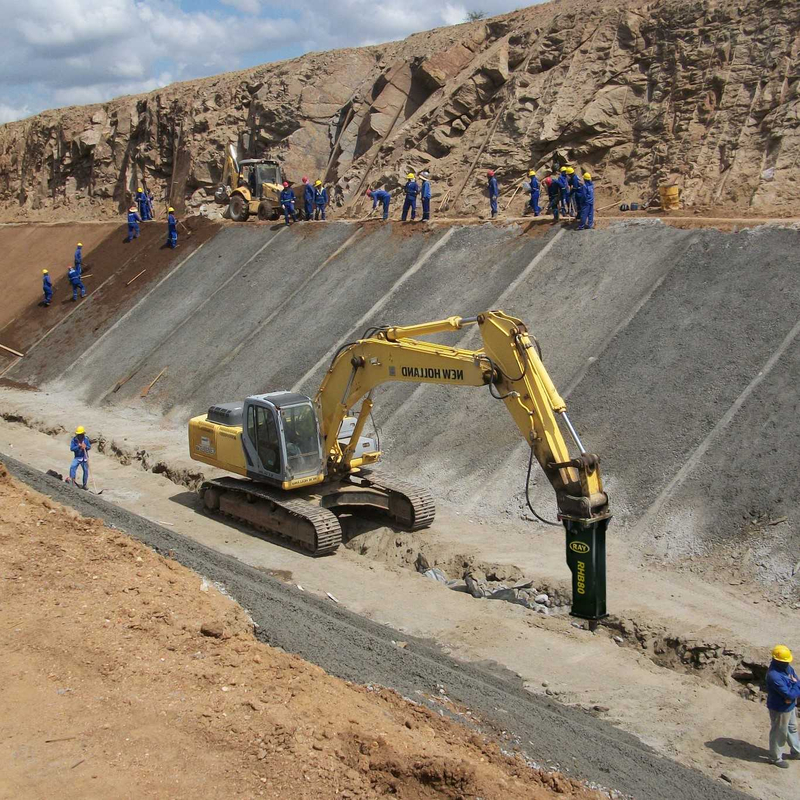 Martello demolitore da roccia per escavatore idraulico RHB80 per la rottura