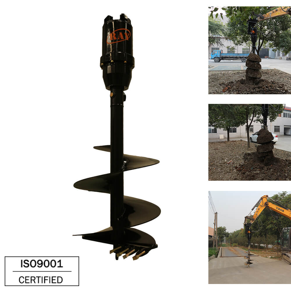REA8000 model hydraulic Earth Auger drilling